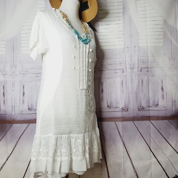 MONORENO‎ SIZE M WHITE IVORY BEACH LACE… - Picture 7 of 16
